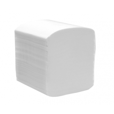Biały Trójwarstwowy papier toaletowy z celulozy w listkach Merida Premium